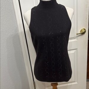 White House Black Market Black Sleeveless Tank Top